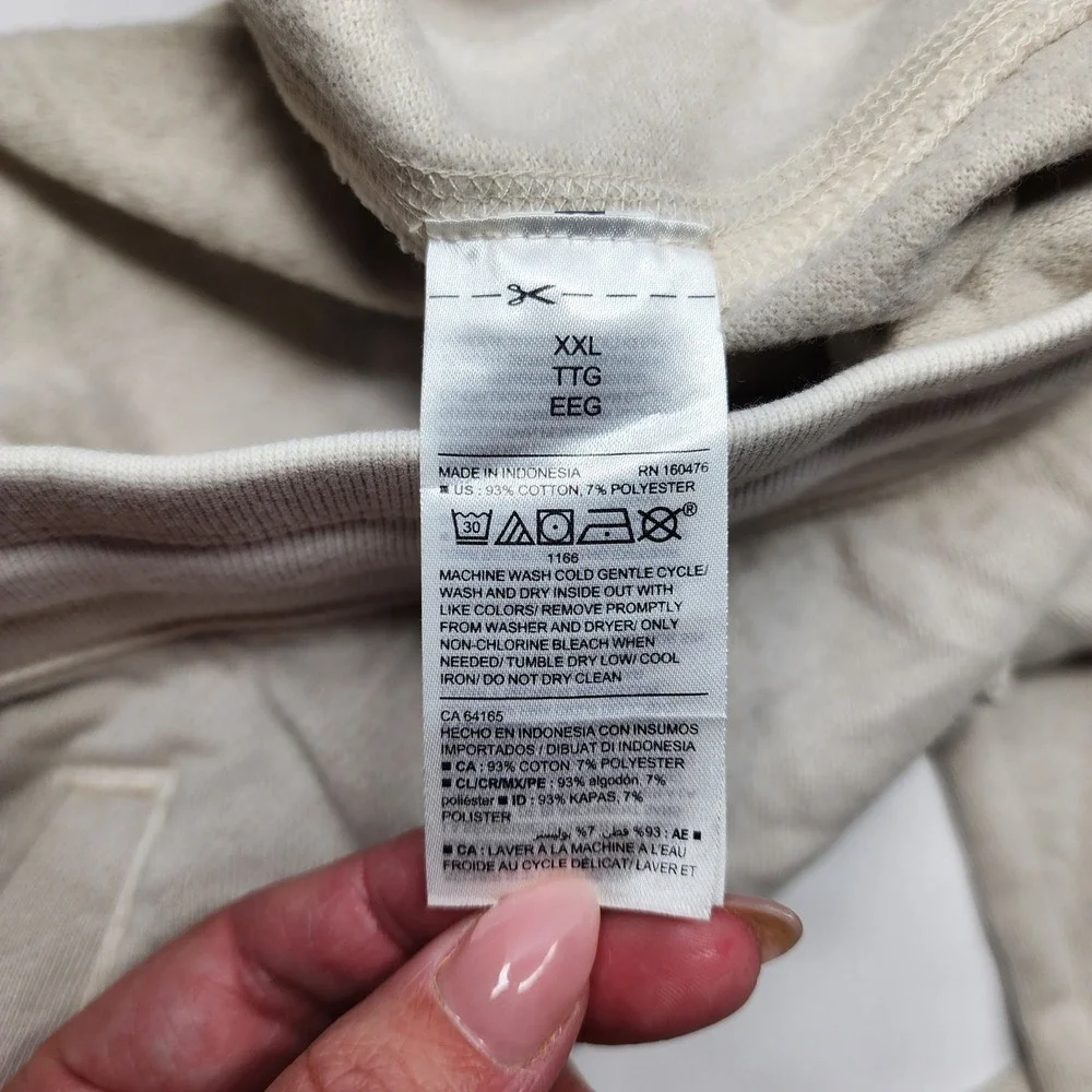 Old Navy Joggers Women XXL Cream Specially Dyed Fleece High Rise Sweatpants NWT - Picture 10 of 10